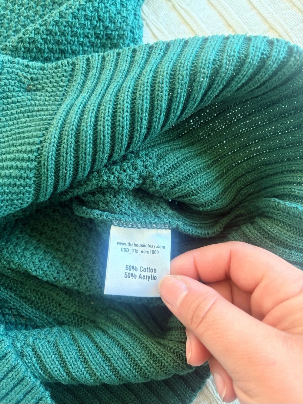 💚The House of Foxy💚Forest Green Cable Knit Button-Up Sweater - Picture 9 of 9